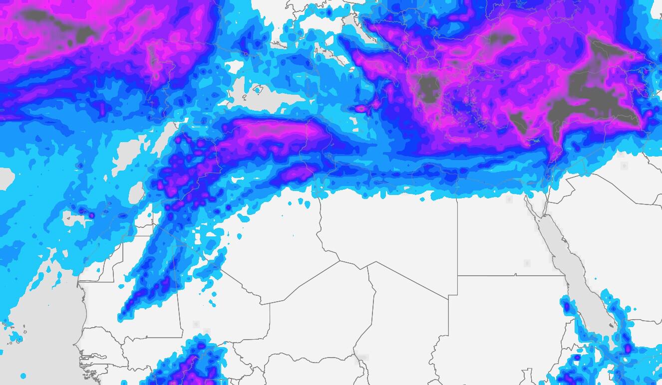 اضطرابات جوية نشطة على دول المغرب العربي